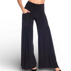 Last Tango Pocket Wide Leg Palazzo Dance Stretch Pants Brown M EUC Boho